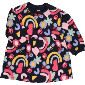 F&F Mintás kék ruha (86) baba