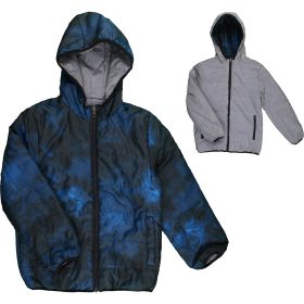 Mintás-ezüst kifordítható kabát (128) kisfiú