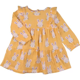 Nyuszis sárga ruha (74) baba