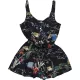 Primark Virágos fekete playsuit (32)  női
