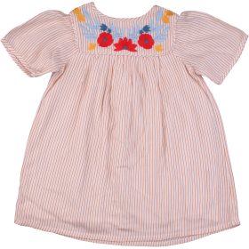 Nutmeg Hímzett csíkos ruha (80) baba