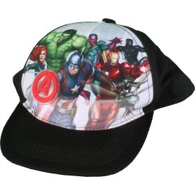 Avengers fekete baseball sapka (6-10 év) fiú