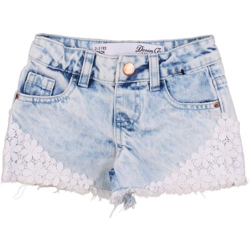Denim Csipkés farmershort (98) kislány