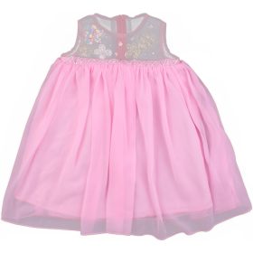 Gyöngyös rózsaszín ruha (86-92) kislány