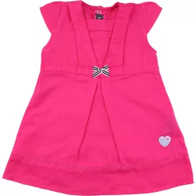Rózsaszín vászon ruha (74) baba