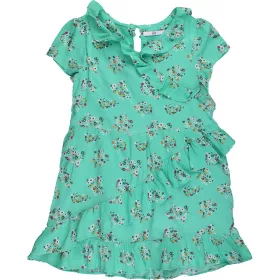 Marks&Spencer Virágos zöld ruha (134) lány