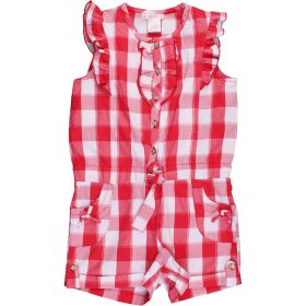 Piroskockás playsuit (116) kislány