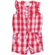 Piroskockás playsuit (116) kislány