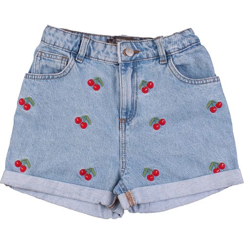 Denim Cseresznyés farmershort (140) lány