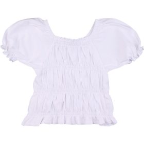 Gyűrt fehér felső (116) kislány