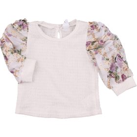 Virágosujjú felső (98) kislány