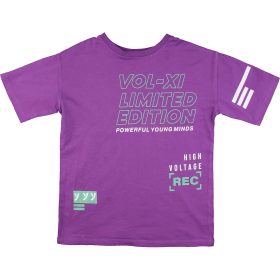 TU Feliratos lila póló (128) kisfiú