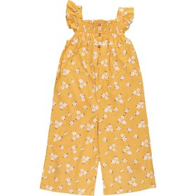 F&F Virágos sárga jumpsuit (116) kislány