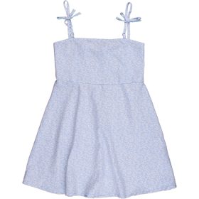 Virágos kék ruha (128) kislány