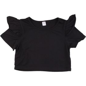 Fodros fekete felső (134) lány