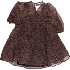 Next Mintás barna ruha (116) kislány