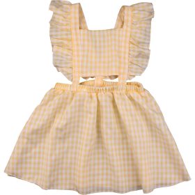 Sárgakockás ruha (98) kislány