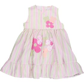 Virágos-csíkos ruha (80-86) baba
