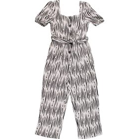 F&F Feketemintás jumpsuit (122) kislány