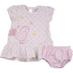 Madárkás törtfehér ruha (62) baba