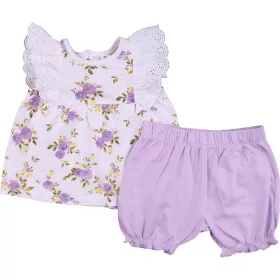 Virágos-lila szett (62) baba