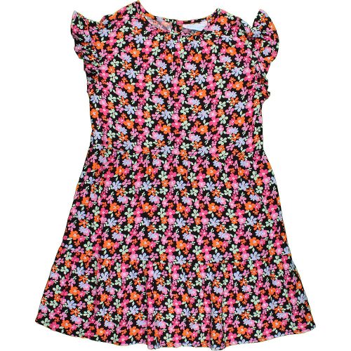 Primark Virágos fekete ruha (146) lány