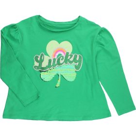 Flitteres zöld felső (128) kislány