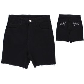 Fekete farmershort (36)  női