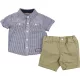 Kockás-khaki szett (62) baba