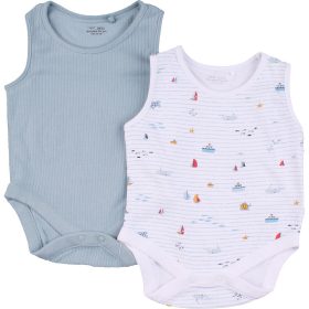 Next Csíkos-acélkék body szett (62) baba