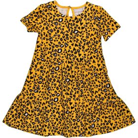 Matalan Mintás sárga ruha (116) kislány