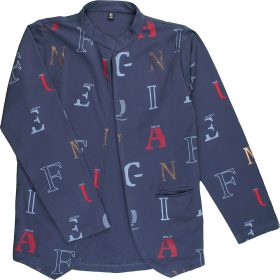 Feliratos kék kardigán (152-158) tini lány