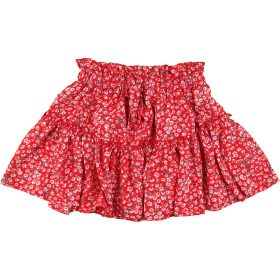Virágos piros szoknya (34)  női