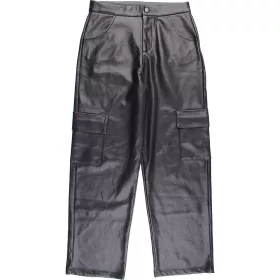 Oldalzsebes fekete nadrág (146) lány