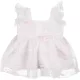 Hímzett törtfehér tüllruha (56) baba