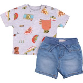 Mintás-kék szett (68) baba