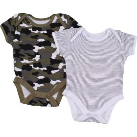 Terepmintás-csíkos body szett (56) baba