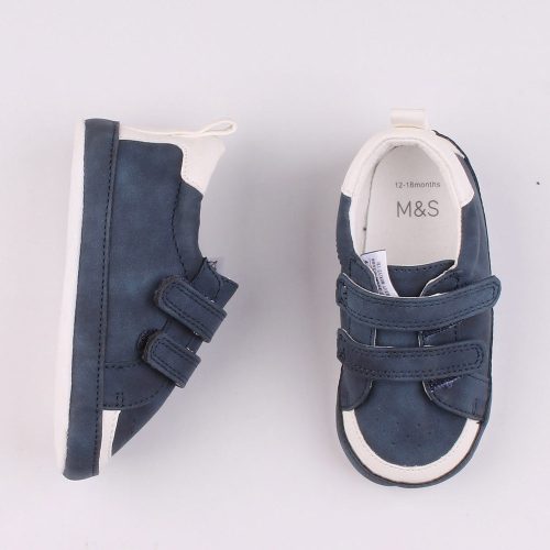 Marks&Spencer Kék kocsicipő (12-18) baba