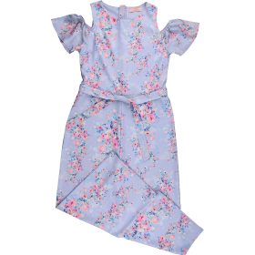Virágos kék jumpsuit (158) tini lány