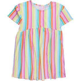 Színescsíkos ruha (134) lány