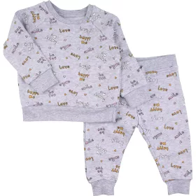 Primark Feliratos szürke szett (68) baba