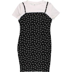 Virágos-törtfehér ruha (158) tini lány