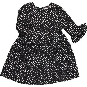 Mintás fekete ruha (98) kislány