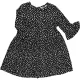 Mintás fekete ruha (98) kislány