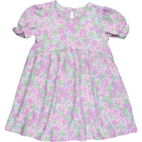 Lilavirágos ruha (98) kislány
