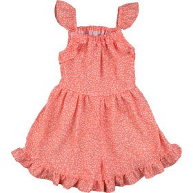 Virágos narancs playsuit (98) kislány