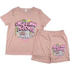 Mintás barna pizsama (140) fiú