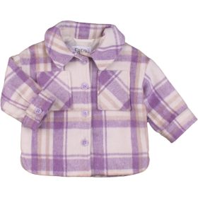 F&F Lilakockás kabát (68) baba