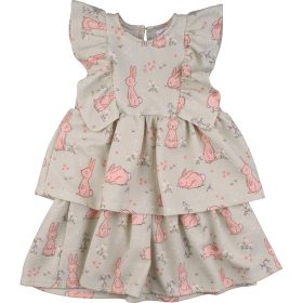 Nyuszis zöld ruha (98) kislány