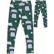 Mintás zöld leggings (116) kislány